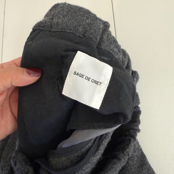 Sage De Cret Wool Blend Mens Slim Ankle Pull-On Pants Gray Japan - S - Picture 6 of 10